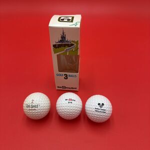 Vintage (2) Spalding Walt Disney World Golf balls Mickey Original Box Bonus Ball